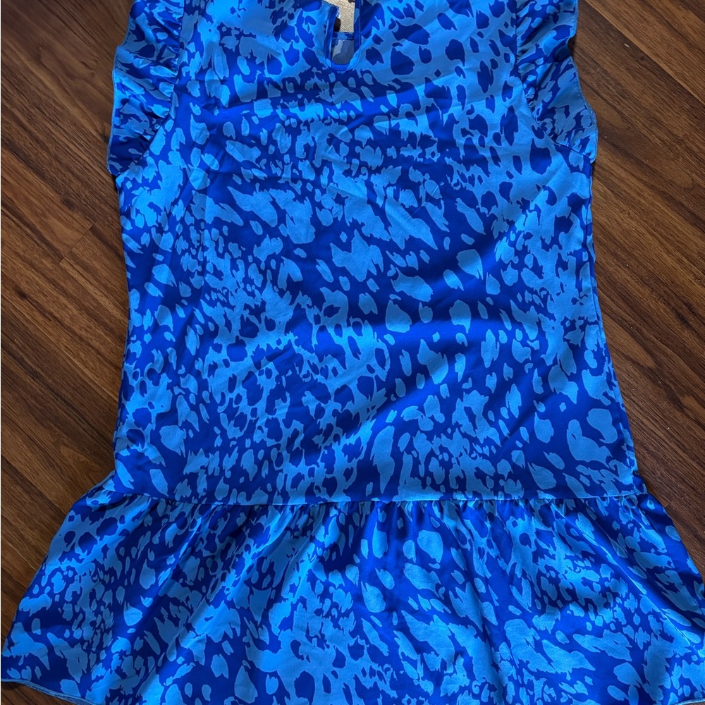 Blue Leopard Print Women's dress